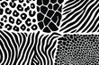 © icon_art - Variety of african animal prints featuring leopard, zebra, and giraffe patterns