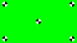 © Anzz Stock - Vibrant green screen with corner and center tracker marks, perfect for video editing, special effects, and virtual reality projects. Ideal for chroma key compositing