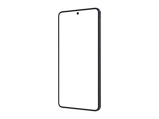 Wall Mural - photo of smartphone similar to android device with thin edge without background. jetblack color. tem