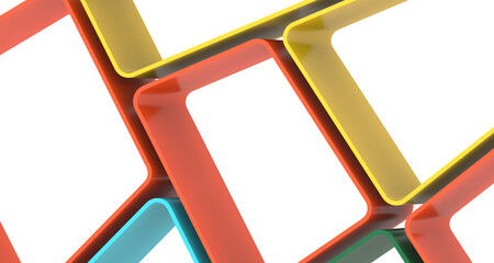 Fototapete - Abstract Geometric backgrounds full Color