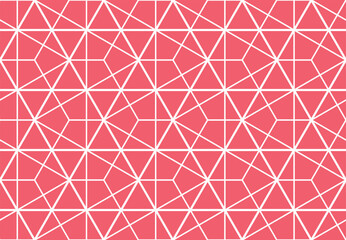 Aufkleber - The geometric pattern with lines. Seamless vector background. White and pink texture. Graphic modern pattern. Simple lattice graphic design