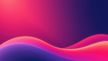 Wall Mural - vibrant abstract waves in colorful gradient of pink blue and purple with smooth fluid motion backgro