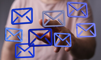 Leinwandbilder - Efficiently handle emails. Improve inbox management with organization tips and strategies.