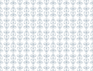 Aufkleber - Flower geometric pattern. Seamless vector background. White and gray ornament. Ornament for fabric, wallpaper, packaging. Decorative print