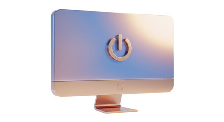 isolated computer monitor power button technology