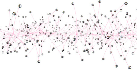 Aufkleber - Multi color connected lines and dots network 3d illustration