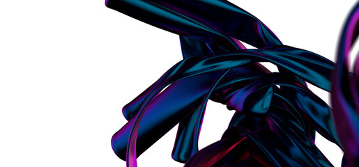 Fototapete - Blue Ripples: Abstract 3D Blue Wave Illustration with Mesmerizing Ripple Effects