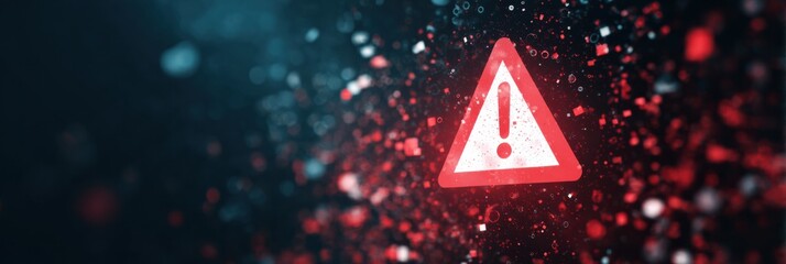 Fototapete - Antivirus Alert Notification Displayed on Dark Screen With Glitch Effects and Visual Sparks Enhancing Urgency and Concern