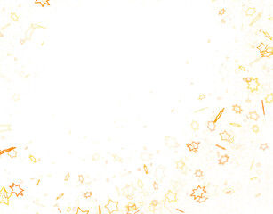 Fototapete - Holiday golden decoration, glitter frame isolated -