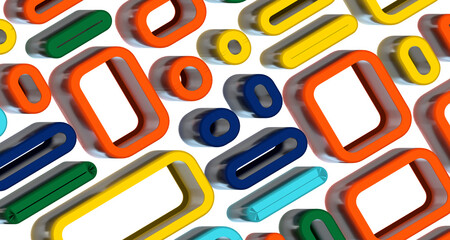 Fototapete - Abstract Geometric backgrounds full Color