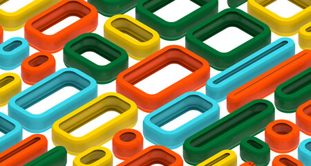 Fototapete - Mosaic triangular low poly style abstract geometric background