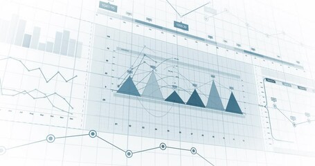 Interactive Global Economic Trends: Modern Visual Display. Business and Economy Related Abstract 3D Concept.