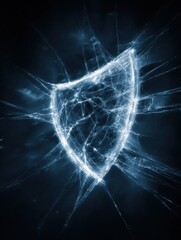 Poster - Pulsing Antivirus Shield Deflecting Phishing Bug in a Clear and Secure Digital Environment