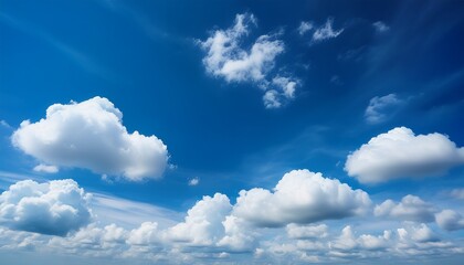 Wall Mural - blue sky background with white clouds