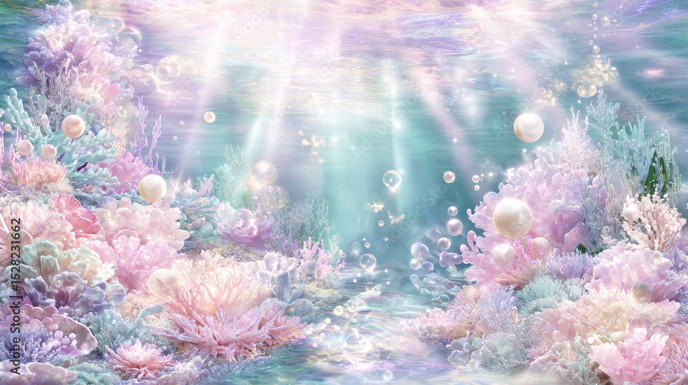 幻想的な海の景色 パステル画 原画 幻想的な海の景色 パステル画 原画 絵 絵画 風景画 パステル画 海