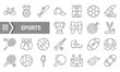 © Despixel - 25 Linear Sports Equipment Icons for Your Design Project.