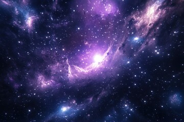Wall Mural - explore vibrant star fields and swirling galaxies in the vastness of space, space 2094: flying throu