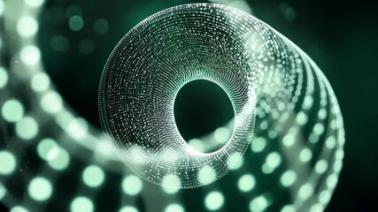 Aufkleber - Abstract Green Spiral of Light: A captivating visualization of a luminous, spiraling form, glowing with energy and ethereal beauty, against a deep, atmospheric backdrop. 