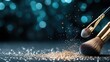 © Pinklife - This image showcases elegant makeup brushes surrounded by shimmering sparkles, creating a glamorous atmosphere perfect for beauty and cosmetics themes.