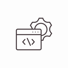 code settings browser icon sign vector