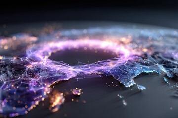 Wall Mural - abstract representation of interconnected networks in a global perspective