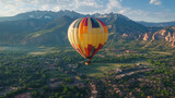 Hot air balloon ride over telluride colorado mountains scenic landscape adventure travel destination view
