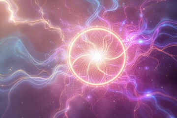 Wall Mural - Self Healing Energy for Emotional Recovery in a Vibrant Abstract Visual Display
