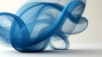 Elegant and dynamic blue abstract forms for artistic and modern visuals, 3d renderings