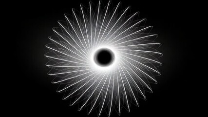 Wall Mural - abstract light spiral design with radiating lines and central dark space for modern art concepts