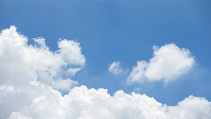 Wall Mural - Blue sky with white clouds used as a background.