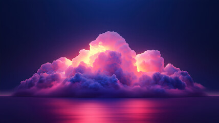 Wall Mural - cloud computing technology and big data transfer through the internet in a futuristic design