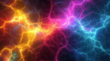 Wall Mural - big data visualization with abstract stream network representing digital information flow