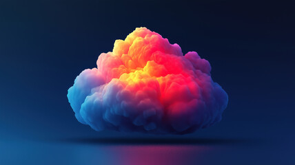 Wall Mural - minimal cloud computing icon with high-quality resolution showcasing big data connectivity and softw