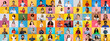 © Prostock-studio - A collage featuring diverse individuals showcasing various emotions.