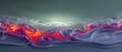 © Maja - Abstract landscape of flowing, luminous shapes