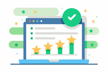 search engine ranking icon with website analytics