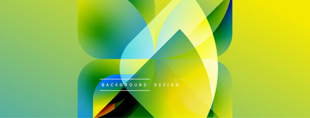 Aufkleber - Abstract fluid shapes, vibrant colors blend. Gradient background creates dynamic visual effect. Modern design element for digital projects.