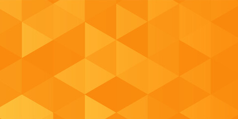 Gradient orange background on triangle pattern. Geometric abstract pixel background.