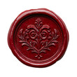 © Ramjan - detailed red wax seal featuring an ornate decorat png