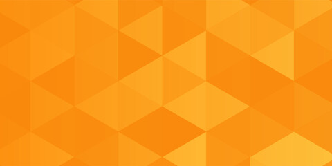 Gradient orange background on triangle pattern. Geometric abstract pixel background.