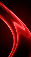Wall Mural - abstract digital art featuring fluid red lines, ideal for modern and high-tech themes.
