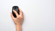 © DenisART - Female hand clicking black wireless computer mouse