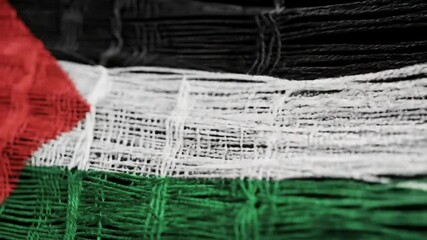 Fabric Texture Close Up with Red White Black and Green Colors