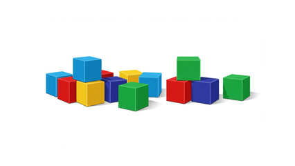 colorful building blocks design element perfect for kids projects playful branding or logo creation 