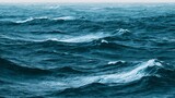 Deep blue sea with turbulent waves