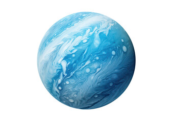 Wall Mural - blue alien mercury planet space globe isolated on white or transparent png