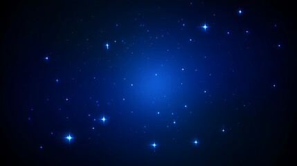 Wall Mural - Brilliant celestial sparks in dark blue