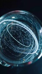 Wall Mural - glass ball rotates and refracts the light storm of circulating
