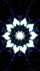 Wall Mural - Pulsating mandala of light particles