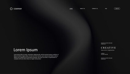 Wall Mural - abstract wave futuristic design of landing page. retro gradient mesh website design